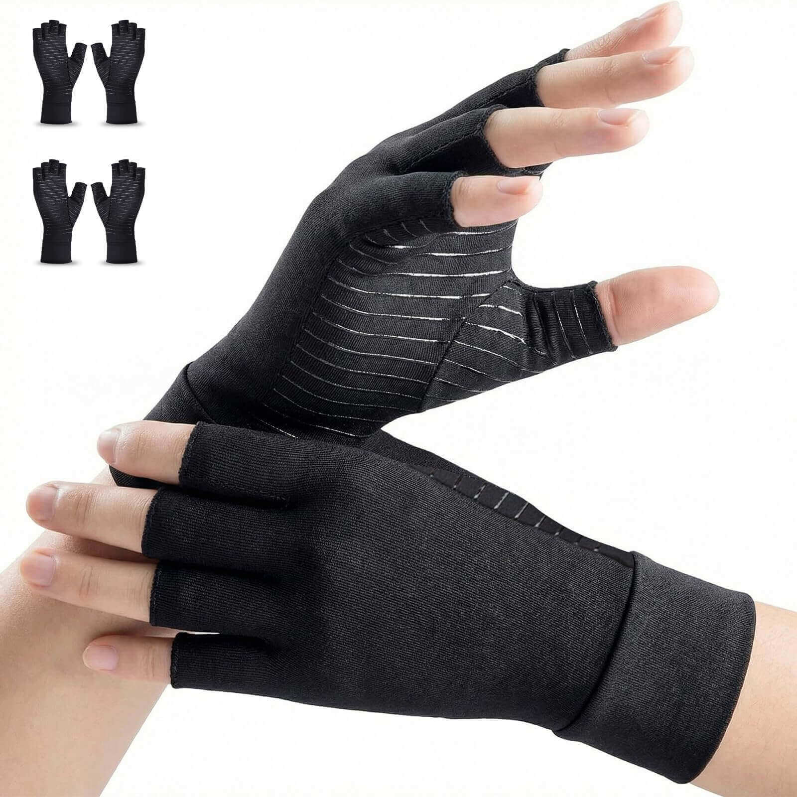 Comfortable black fingerless gloves for daily tasks